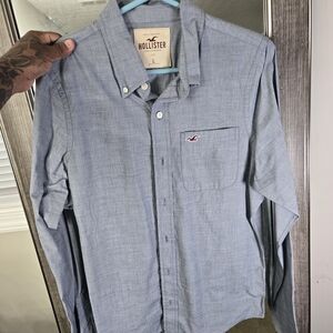 Hollister Men's Light Blue Casual Shirt